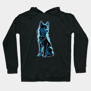 Neon Glow Dog - Cyberpunk Pop Art Animal Tee Hoodie